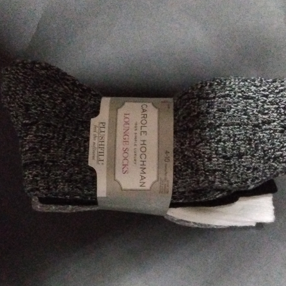 Midnight by Carole Hochman Black and Gray Casual Socks
